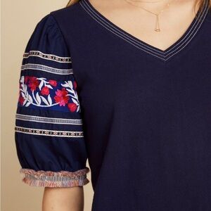 Anthropologie Embroidered Top